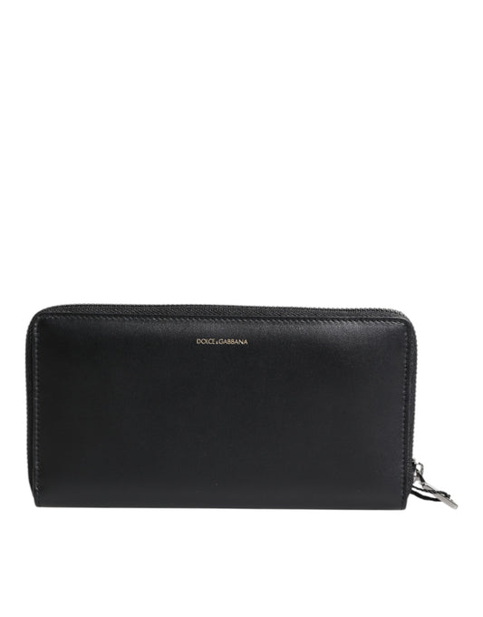 Black Blue Exotic Leather Embossed Continental Wallet