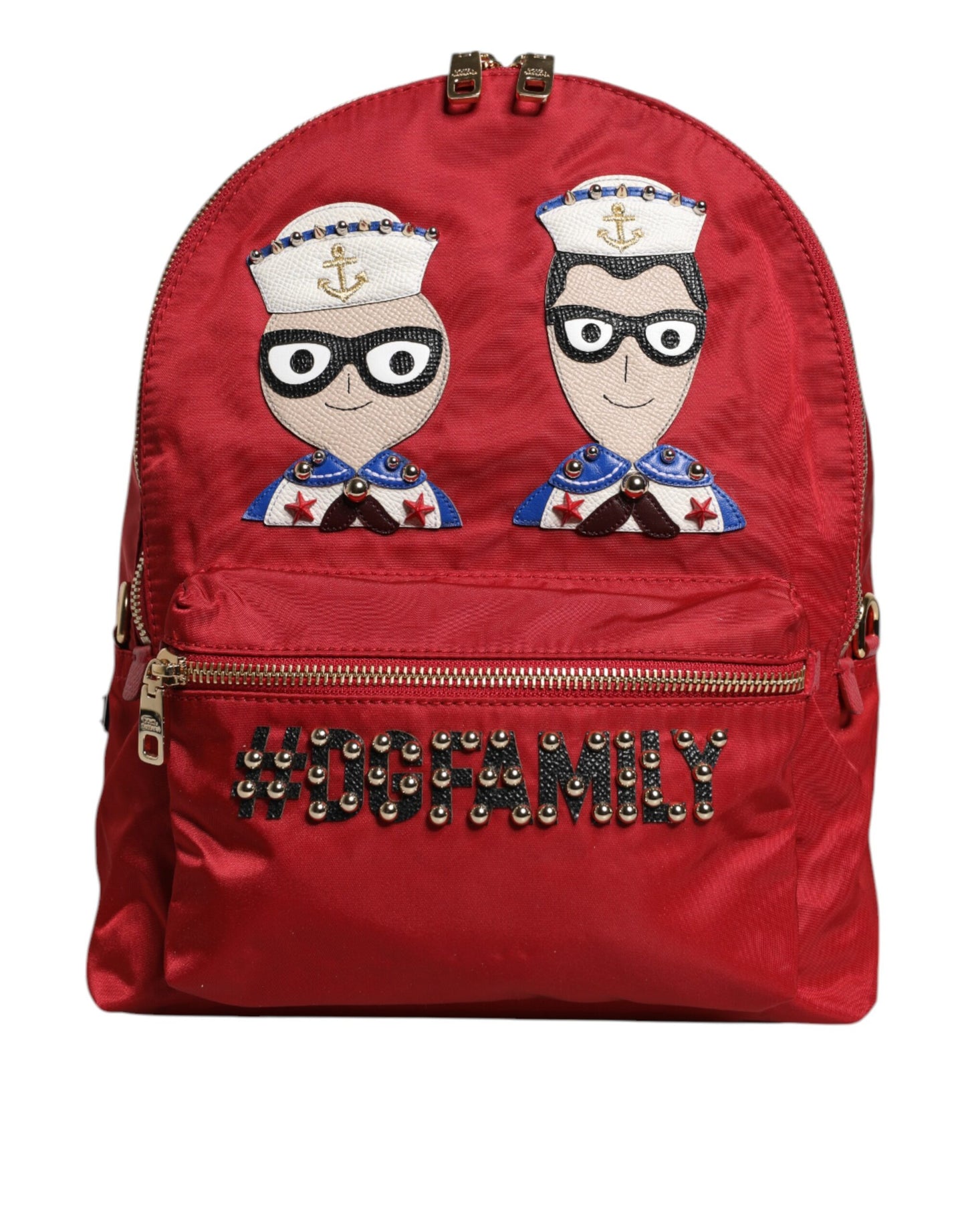 Red #DGFAMILY VULCANO Embellishment Backpack Bag