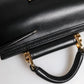 Black Calfskin Leather Logo Plaque Mini Bag
