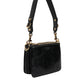 Black Exotic Leather Shoulder Sling Clutch Bag