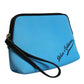Blue DG Logo Print Clutch Zip Borse Pouch Bag