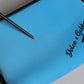 Blue DG Logo Print Clutch Zip Borse Pouch Bag