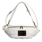 White Quilted Logo Plaque Belt Waist Fanny Pack Bag