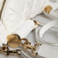 White Quilted Logo Plaque Belt Waist Fanny Pack Bag