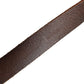 Brown Leather Gold Tone Metal Buckle Belt