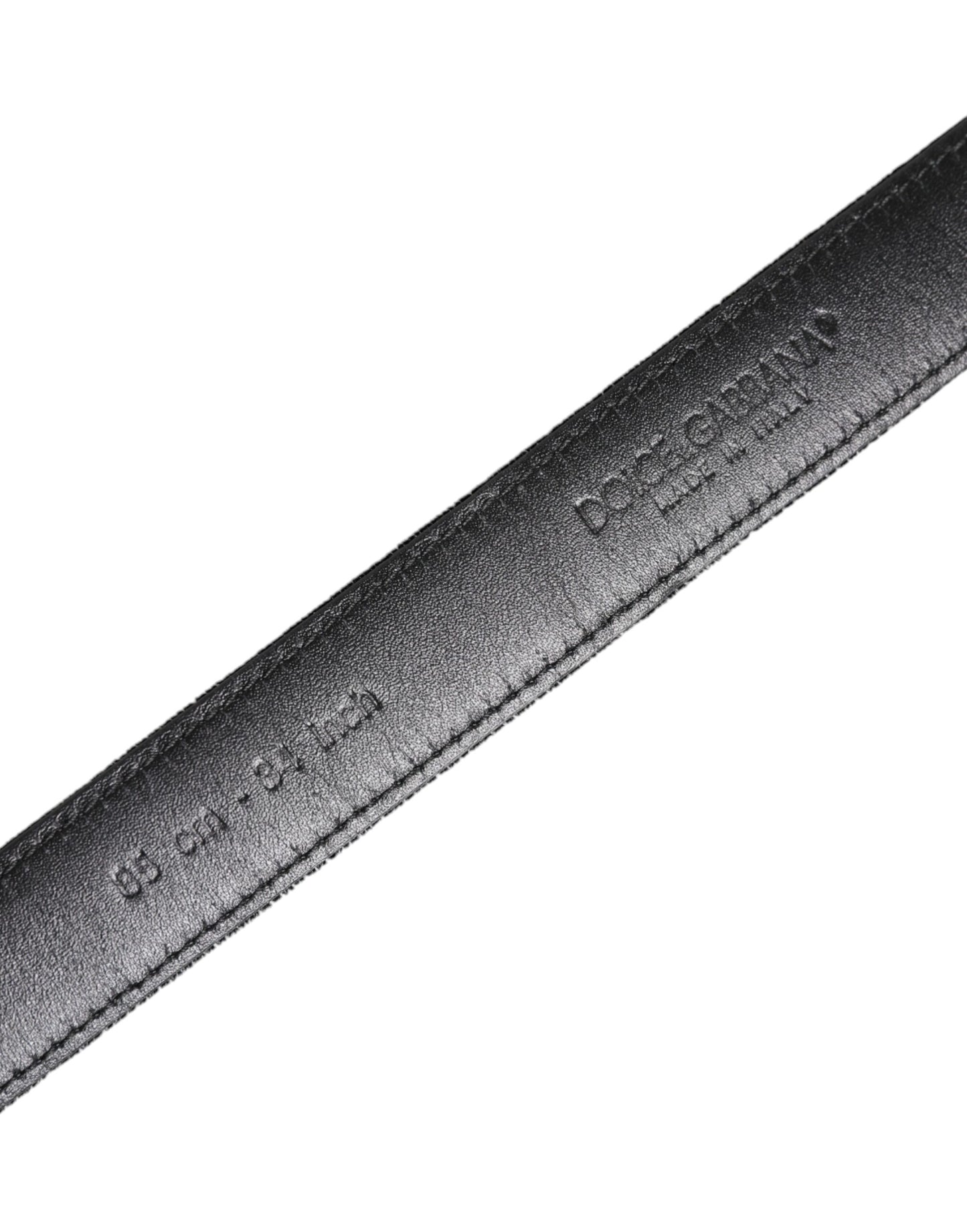 Black Leather Metal Buckle Classic Belt