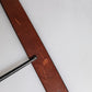 Brown Leather Metal Buckle Classic Belt