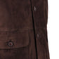 Brown Calfskin Men Bomber Jacket