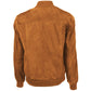 Brown Calfskin Men Bomber Jacket