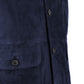 Blue Calfskin Men Bomber Jacket