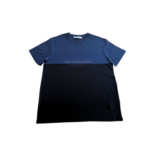 Blue Polyester Men T-Shirt