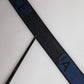 Black Blue Polyester Printed Metal Buckle Belt