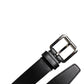 Black White Printed Metal Logo Buckle Belt