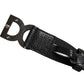 Black White Printed Metal Logo Buckle Belt