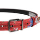 Red Floral DG Embellished Metal Buckle Belt