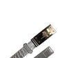 Silver Classic Gold Logo Plaque Buckle Belt