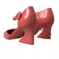 Peach Leather Ankle Strap Heels Sandals Shoes