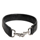 Black Alligator Leather Bag Shoulder Strap
