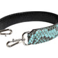 Black Blue Exotic Leather Bag Shoulder Strap