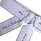 White Waist Ribbon Wide Bow Logo Belt