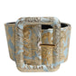 Multicolor Floral Jacquard Wide Waist Belt