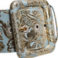 Multicolor Floral Jacquard Wide Waist Belt