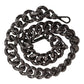 Black Chain Logo Engraved Bag Shoulder Strap