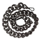 Black Chain Logo Engraved Bag Shoulder Strap