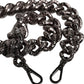 Black Chain Logo Engraved Bag Shoulder Strap
