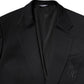 Black Wool Slim Fit Coat Blazer Jacket Suit