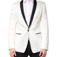 White Black Single Breasted Coat Blazer Suit