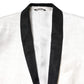 White Black Single Breasted Coat Blazer Suit