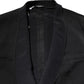 Black Silk Single Breasted Coat Blazer Suit