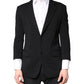 Black Single Breasted Men Coat Blazer Suit