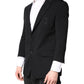 Black Single Breasted Men Coat Blazer Suit