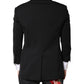 Black Single Breasted Men Coat Blazer Suit