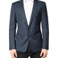 Blue Single Breasted Men Coat MARTINI Blazer