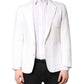 White Single Breasted Men Coat Blazer Suit
