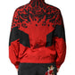 Red Leopard Nylon Bomber Full Zip Jacket