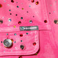 Pink Crystal Embellished Cotton Denim Jacket