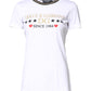 White Graphic Print Cotton Crew Neck T-shirt
