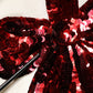 White Sequined Crew Neck Pullover Sweater
