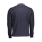 Blue Cotton Men Polo Shirt