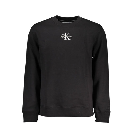 Black Cotton Men Sweater