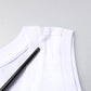 White Cotton Sleeveless Crew Neck T-shirt