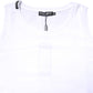 White Cotton Sleeveless Crew Neck T-shirt