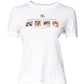 White Cotton Graphic Print Crew Neck T-shirt