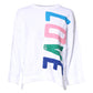 White Graphic Print Cotton Long Sleeves T-shirt
