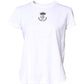 White Logo Crown Cotton Crew Neck T-shirt