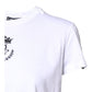 White Logo Crown Cotton Crew Neck T-shirt